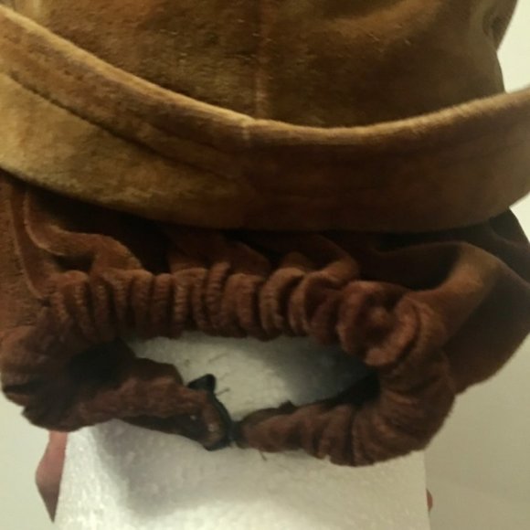 Happy Capper Brimmed Hat Ear Warmers Vintage 1950s Mid Mod Pony Tail Back Golden - Picture 5 of 8